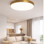 Złoty Plafon LED: Elegancja i Minimalizm w Jednym