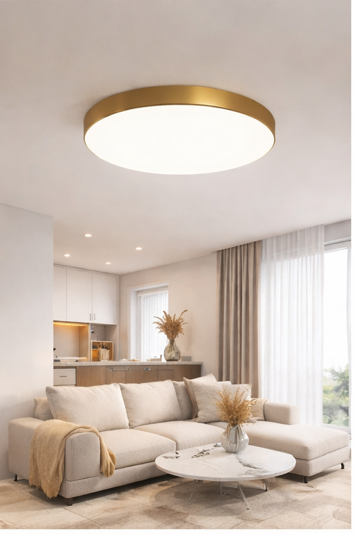 Złoty Plafon LED: Elegancja i Minimalizm w Jednym — новини дизайну та інтер’єру